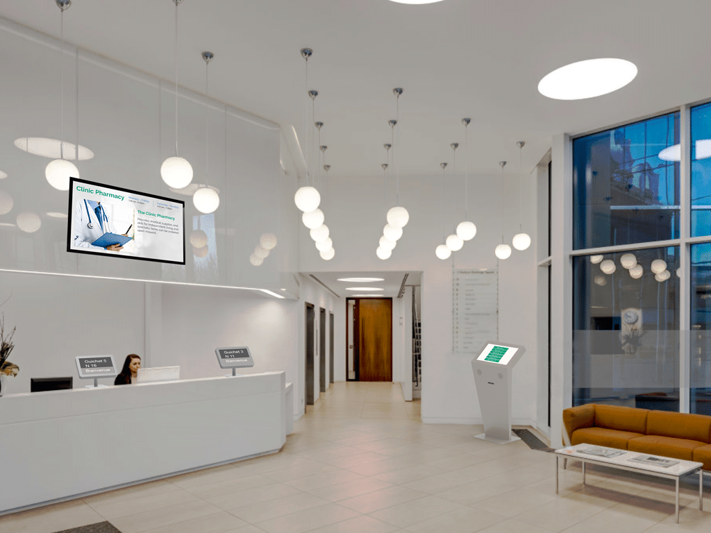 Gestion de file d'attente 2 borne pour gérer la file d'attente dans un clinique