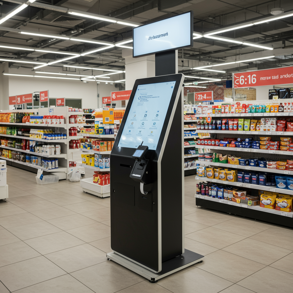 Borne tactile design avec écran interactif Borne tactile design avec écran interactif