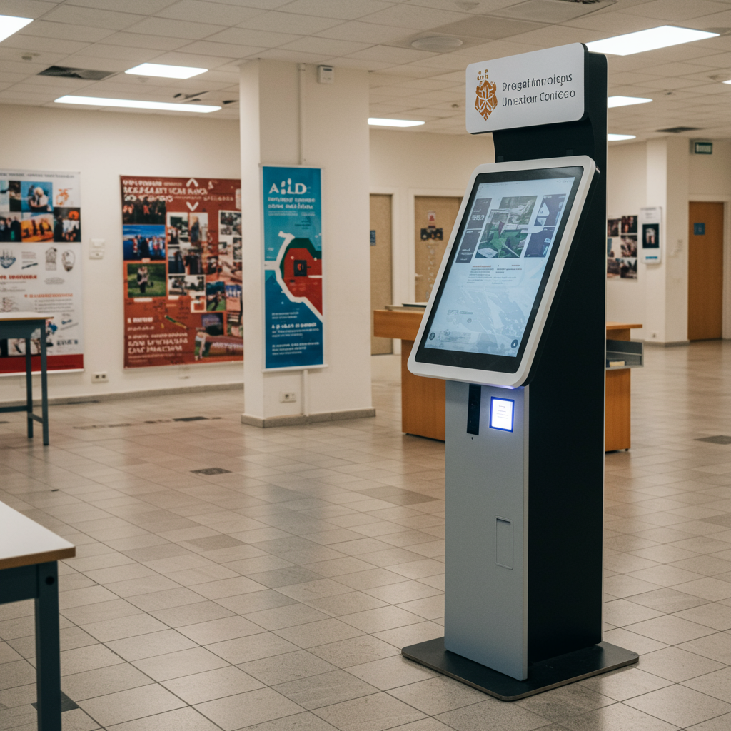 Borne tactile pour accès rapide à l’information Borne tactile pour accès rapide à l’information